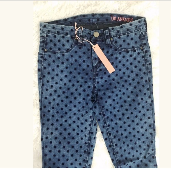 BLANK NYC GIRLS SKINNY JEANS PANTS BLUE WITH BLACK - Picture 6 of 7